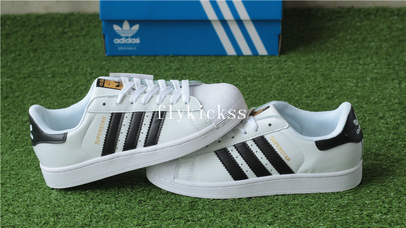 Adidas Superstar White Black Stripes C77124
